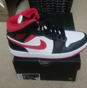 Nike Air Jordan 1 Mid - Gym Red, Black, White